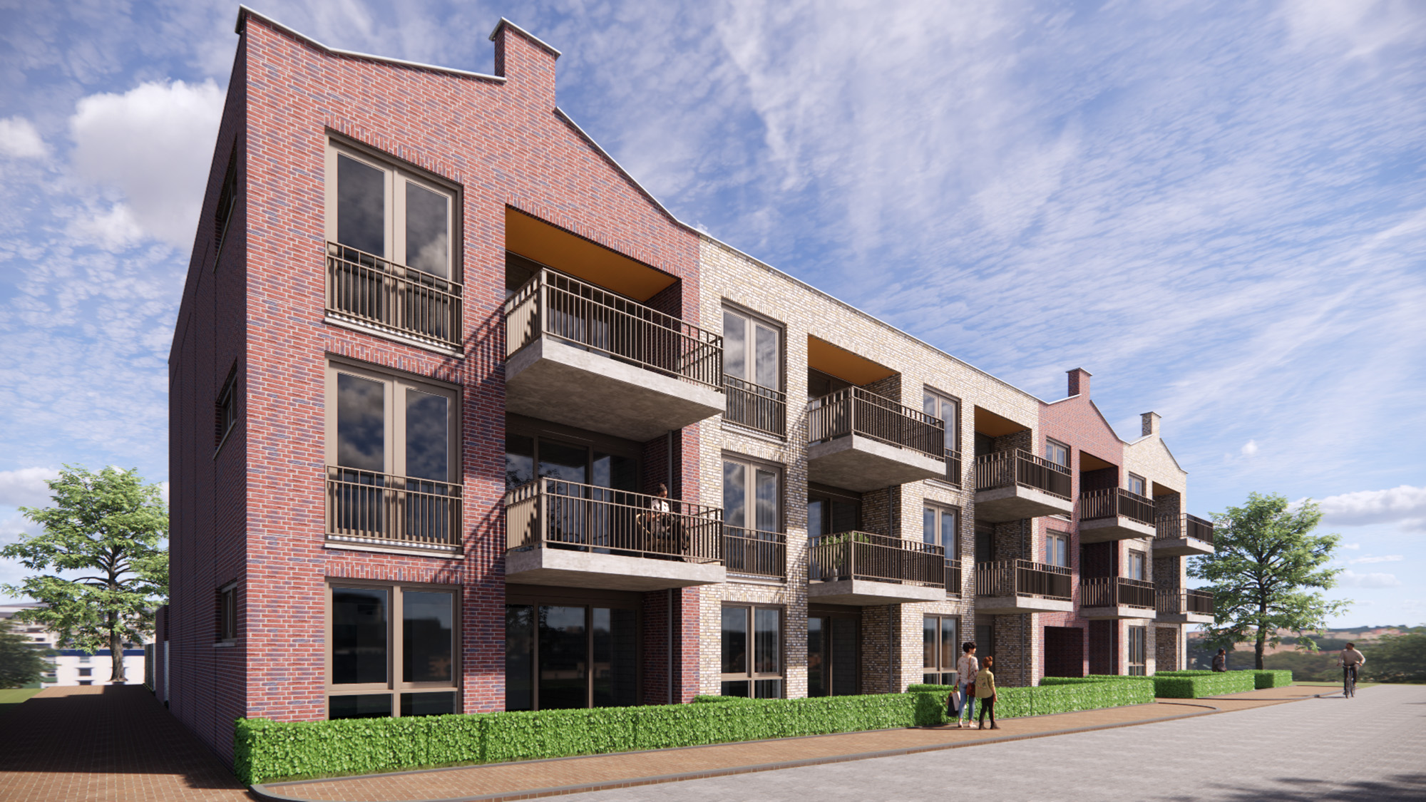 Opdracht 14 appartementen te Bergambacht